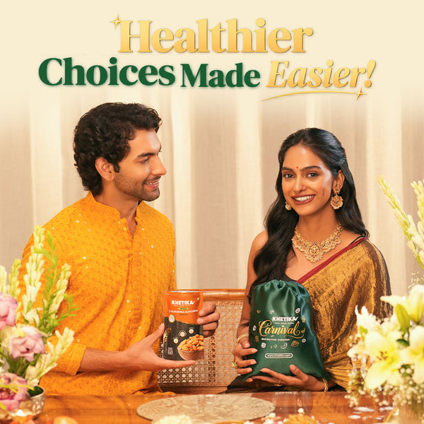 Khetika Heritage Dry Fruits Gift Potli - Almonds, Cashews & Raisins