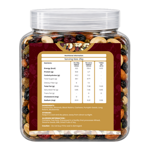 Khetika Premium 7-in-1 Trail Mix Jar