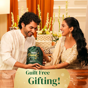 Celebration Trio Dry Fruits Gift Potli Almonds, Cashews, & Pistachios-Khetika