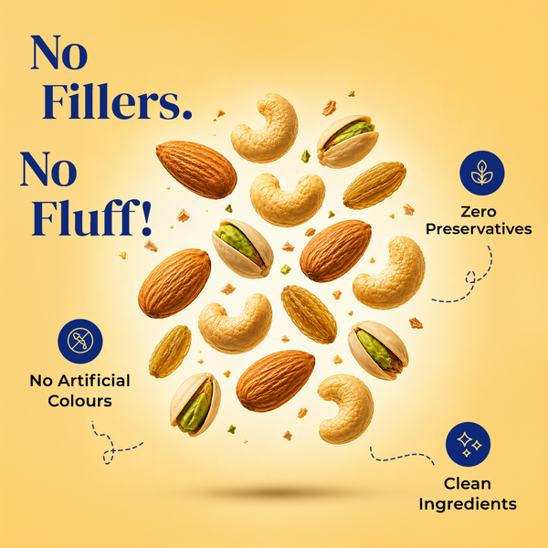 Khetika Legacy Dry Fruits Gift Potli - Almonds, Cashews, Pistachios & Raisins