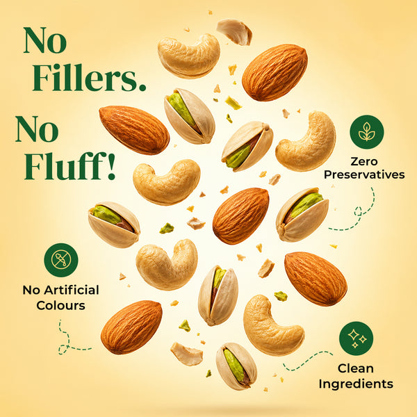 Celebration Trio Dry Fruits Gift Potli Almonds, Cashews, & Pistachios-Khetika