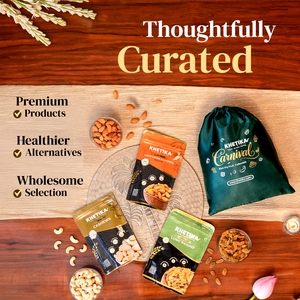 Khetika Heritage Dry Fruits Gift Potli - Almonds, Cashews & Raisins