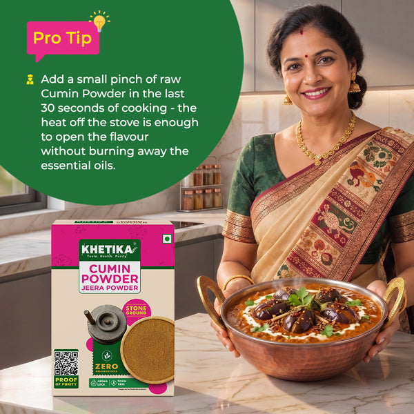Khetika Stoneground Cumin Powder| Zero Preservatives & Toxin Free