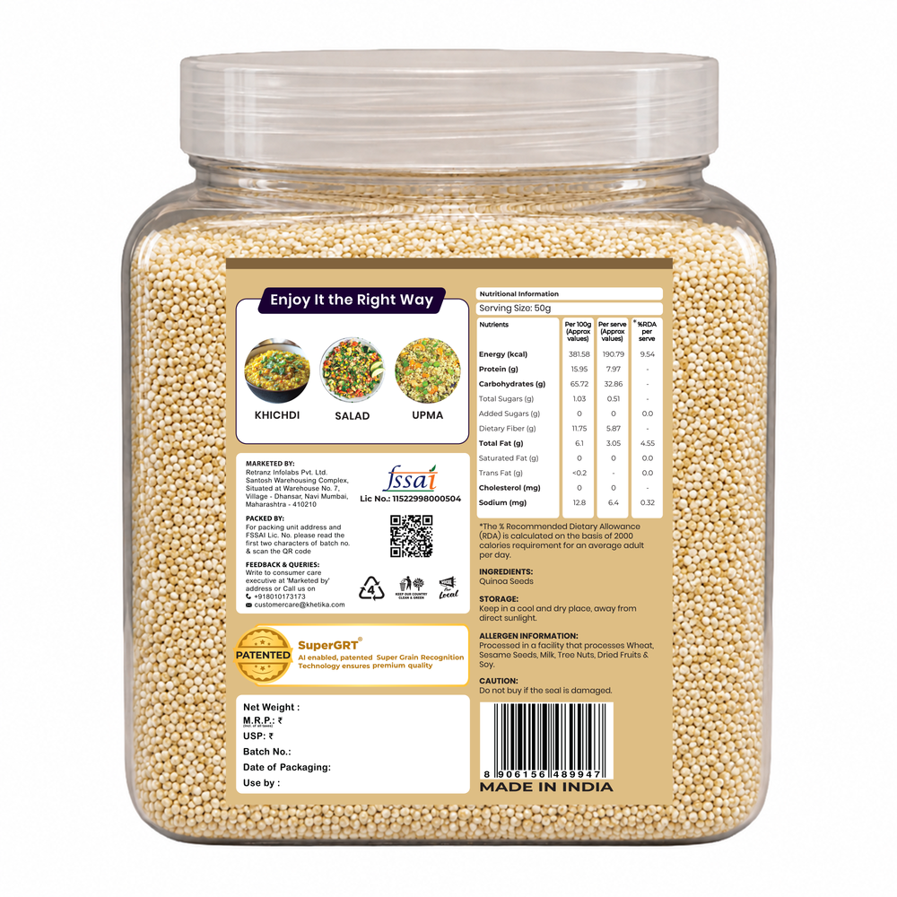 Khetika Premium Quinoa Seeds Jar