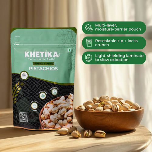  Khetika Premium Pistachio (Pista) Dry Fruits Pack