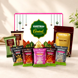 Signature  Box (Cranberry, Peri Peri Makhana, Salted Makhana, Kimchi Makhana, Lemon and Chili Makhana, Pepper and Salt Makhana, 2 Date with Nuts)