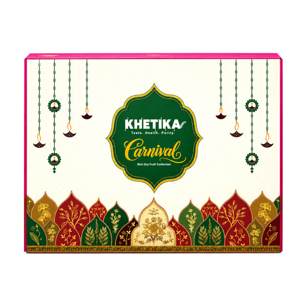 Healthy Induldge Box (Date Powder, Cashew, Salted Makhana, Peri Peri Pumpkin Seeds, Kimchi Makhana, Pepper and Salt Makhana, 2 Dates with Nuts)
