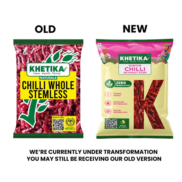Khetika  Guntur Chilli Without Stem