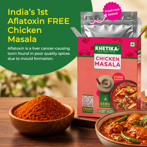 Khetika Stoneground Chicken Masala| Zero Preservatives & Toxin Free