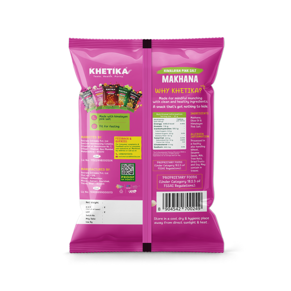 Khetika Himalayan Pink Salt Roasted Makhana