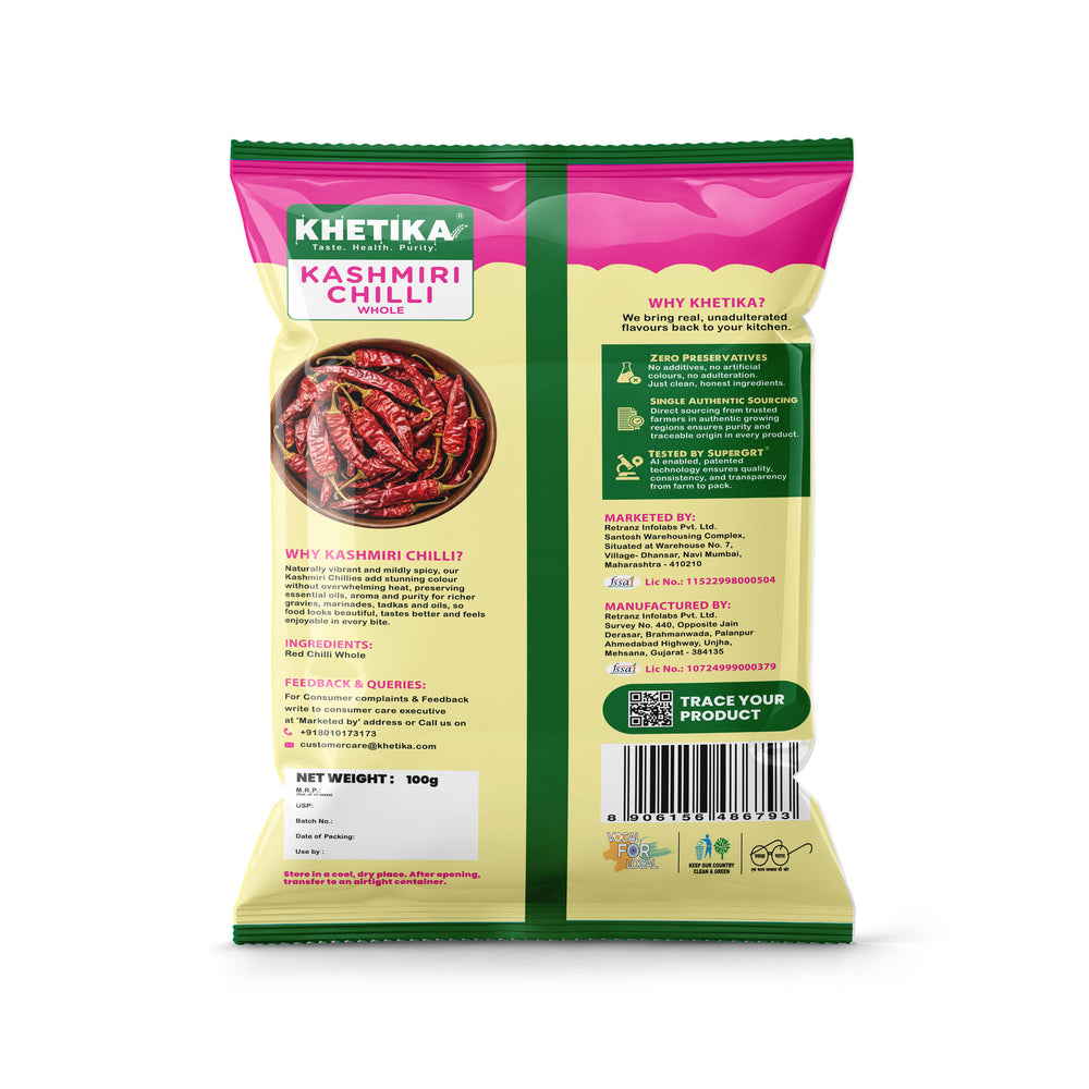 Khetika Kashmiri Chilli whole