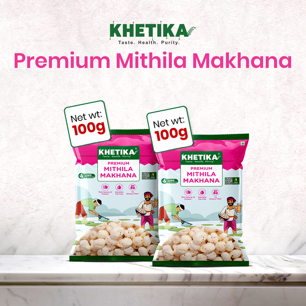 Khetika Premium Mithila Makhana (100g, Pack of 2)