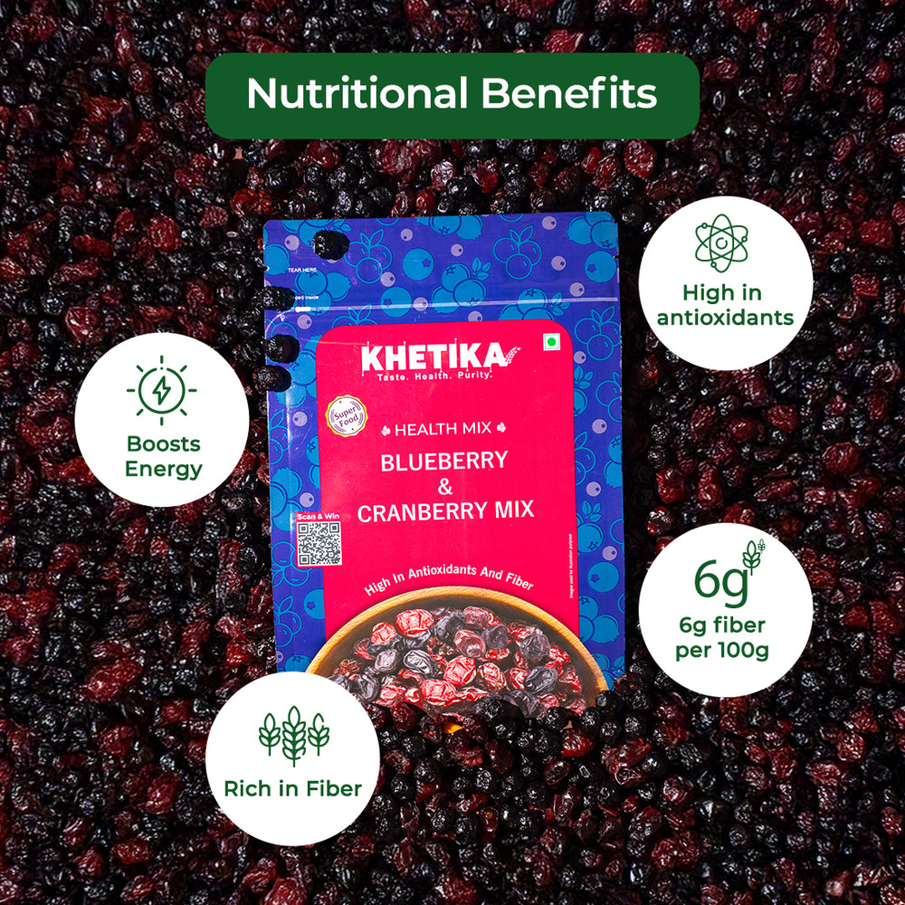 Khetika Premium Cranberry and Blueberry Mix