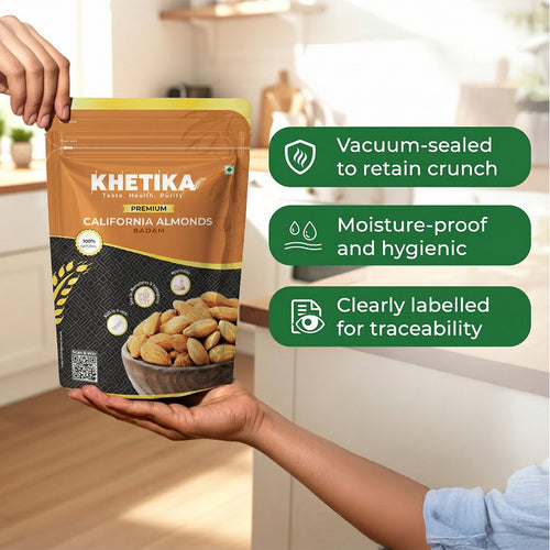  Premium California Almonds (Badam) Pack by Khetika