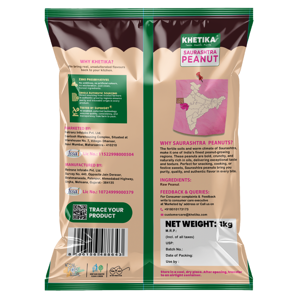 Khetika Naturale Raw Peanuts